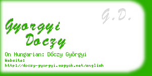 gyorgyi doczy business card